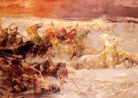 غرق جيش فرعون في البحر الأحمر