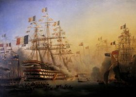 الملكة فيكتوريا في شيربورغ، 6 أغسطس 1858