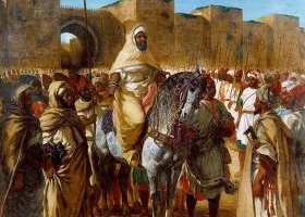 سلطان المغرب وحاشيتة